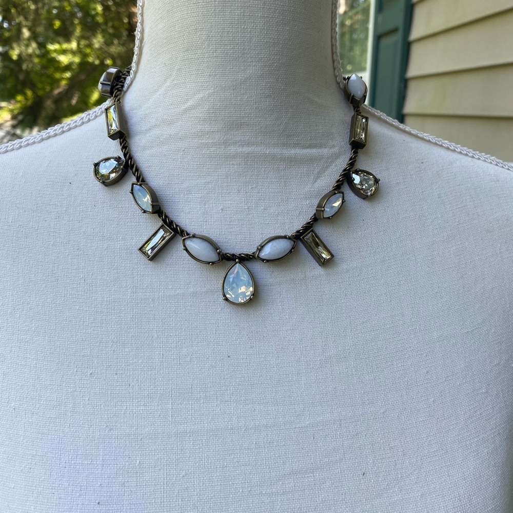 Elegant Silver and White Necklace